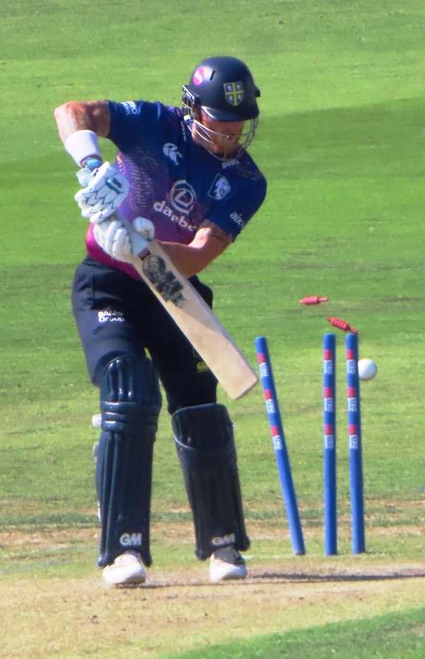 Ben Stokes bowled for 1 Durham CCC v Worcestershire CCC 11-8-2026